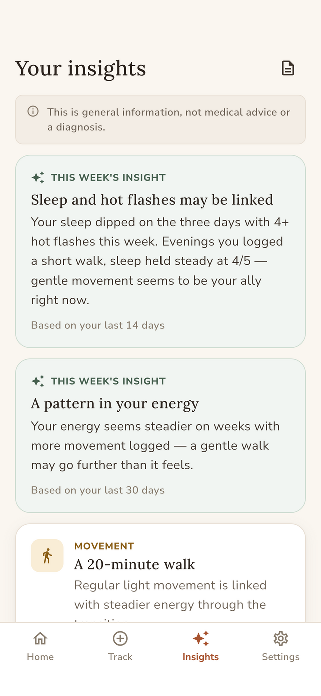 AI insights screen